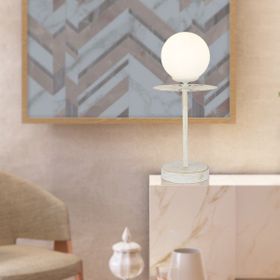 Apliqa 3840-01-WH Rakes Beyaz Silme Modern Abajur