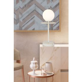 Apliqa 3840-01-WH Rakes Beyaz Silme Modern Abajur