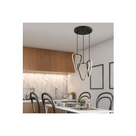 Apliqa 3847-03-BL Vekmo 3'lü Siyah 55 Watt Modern Led Avize