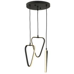 Apliqa 3847-03-BL Vekmo 3'lü Siyah 55 Watt Modern Led Avize