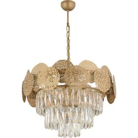 Apliqa 3850-07-FR Kamelya Eskitme Kristal Taşlı Salon Avize