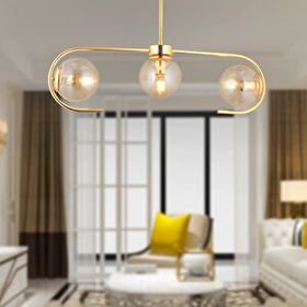 Apliqa 3948-03-CH Diaspor 3'lü Sıralı Krom Füme Camlı Modern Sarkıt Retro Salon Avize