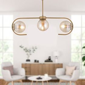 Apliqa 3948-03-FR Diaspor 3'lü Eskitme Modern Sarkıt Retro Salon Avize
