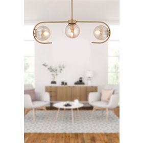 Apliqa 3948-03-FR Diaspor 3'lü Eskitme Modern Sarkıt Retro Salon Avize