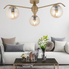 Apliqa 3948-03-FR Diaspor 3'lü Eskitme Modern Sarkıt Retro Salon Avize