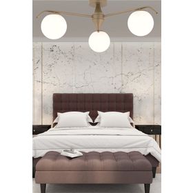 Apliqa 3948-03P-FR Diaspor 3'lü Yuvarlak Eskitme Beyaz Camlı Modern Plafonyer Retro Avize
