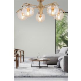 Apliqa 3948-05-FR Diaspor 5li Eskitme Modern Sarkıt Retro Avize