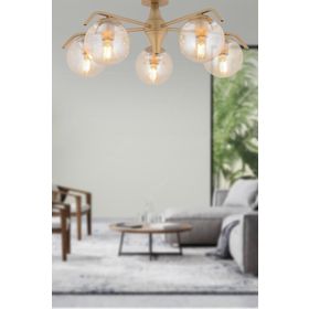 Apliqa 3948-05-FR Diaspor 5li Eskitme Modern Sarkıt Retro Avize