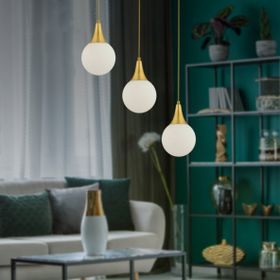 Apliqa 3'lü Damla Sıralı Eskitme Modern Sarkıt Mutfak Oturma Odası Salon Sarkıt Avize