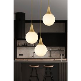 Apliqa 3'lü Damla Yuvarlak Eskitme Modern Sarkıt Mutfak Oturma Odası Salon Sarkıt Avize