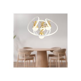Apliqa 4044-04-WH-GL Balca 4'lü Beyaz Gold 3 Renkli Ledli Led Avize