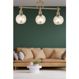 Apliqa 4103-03S-FR Cherish 3'lü Sıralı Eskitme Bal Camlı Modern Avize