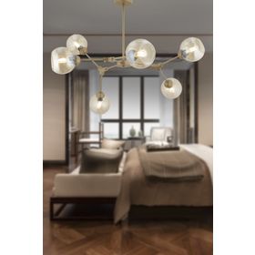 Apliqa 4113-06-FR Bürke 6'lı Eskitme Avize