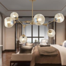 Apliqa 4113-06-FR Bürke 6'lı Eskitme Avize
