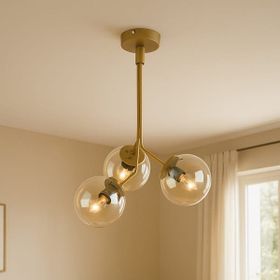 Apliqa 70 cm Eskitme 3'lü Bal Cam Avize