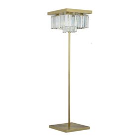 Apliqa 7000-1140-10-FR Nilüfer Kare Eskitme Kristal Lambader