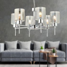 Apliqa 7000-5328-13-06 Cemre 6'lı Krom Salon Avize
