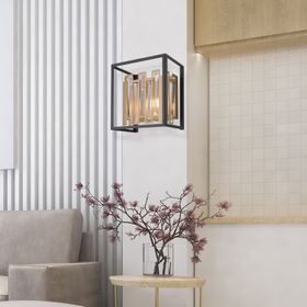 Apliqa Adran Siyah Eskitme Kristal Taşlı Duvar Lambası Yatak Odası Yatak Başı Salon için Aplik
