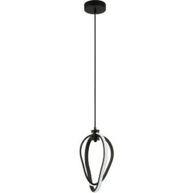 Apliqa Allanon Sarkıt 35 Watt Sarkıt 3 Renkli Ledli Modern Mutfak Banyo Led Salon Sarkıt Siyah Avize