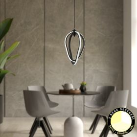 Apliqa Allanon Sarkıt 35 Watt Sarkıt 3 Renkli Ledli Modern Mutfak Banyo Led Salon Sarkıt Siyah Avize