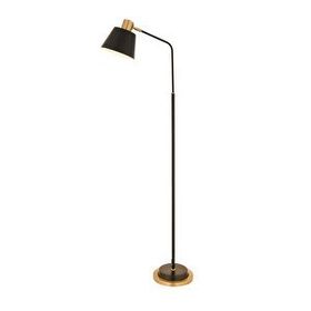 Apliqa Arrigo Siyah Retro Başlıklı Modern Dekoratif Köşe Lambader