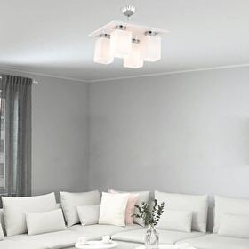 Apliqa Atlas 4 Lü Beyaz Kare Modern Spot Avize