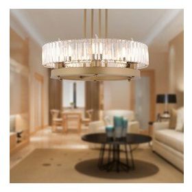 Apliqa Azalea 6'lı Eskitme Kristalli Taşlı Modern Tasarım Kristal Salon Avize