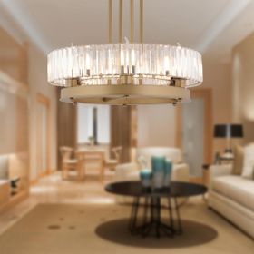 Apliqa Azalea 6'lı Eskitme Kristalli Taşlı Modern Tasarım Kristal Salon Avize