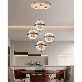 Apliqa Barkın 4'lü 24 Watt Yuvarlak Gold Ledli Modern Salon Avize
