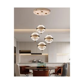 Apliqa Barkın 4'lü 24 Watt Yuvarlak Gold Ledli Modern Salon Avize