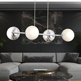 Apliqa Berca Krom Modern Mutfak-Yemek Masası Üstü-Yatak Odası-Salon 4'lü Avize