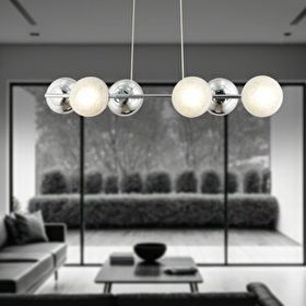 Apliqa Berca Krom Modern Mutfak-Yemek Masası Üstü-Yatak Odası-Salon 6'lı Avize