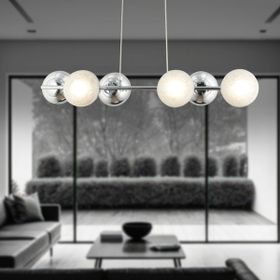 Apliqa Berca Krom Modern Mutfak-Yemek Masası Üstü-Yatak Odası-Salon 6'lı Avize