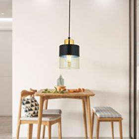 Apliqa Boris Tekli Siyah Gold Modern Retro Sarkıt Mutfak Salon Sarkıt Avize