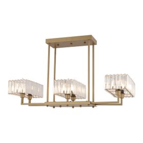 Apliqa Brambles 6'lı Eskitme Kristalli Taşlı Modern Tasarım Kristal Salon Avize