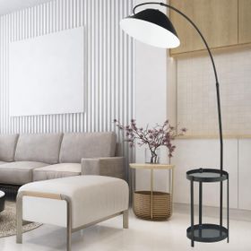 Apliqa Briella Modern Sehpalı Tasarım Metal Siyah Lambader