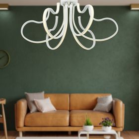 Apliqa Budin 6'lı Beyaz 72 Watt Sarkıt Ledli Modern Mutfak Banyo Led Salon Plafonyer Avize