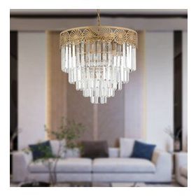 Apliqa Bulmer 6'lı Küçük Yuvarlak Eskitme Kristalli Taşlı Modern Tasarım Kristal Salon Avize