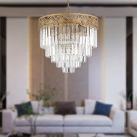 Apliqa Bulmer 6'lı Küçük Yuvarlak Eskitme Kristalli Taşlı Modern Tasarım Kristal Salon Avize