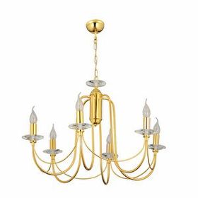 Apliqa Colmar 6 Lı Gold Kaplamalı Salon Avize