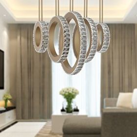 Apliqa Corina 5'li Sıralı Eskitme 3 Renkli 140 Watt Ledli Yemek Masası Üstü, Oturma Odası, Salon Avize