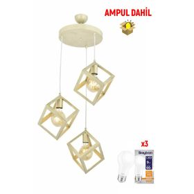 Apliqa Cup Patinalı 3'lü Sarkıt Avize