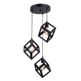 Aplıqa Cup Siyah 3'lü Sarkıt Avize