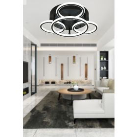 Apliqa Dalia Siyah 114 Watt Led Plafonyer Avize