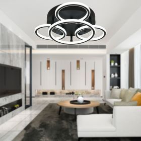 Apliqa Dalia Siyah 114 Watt Led Plafonyer Avize