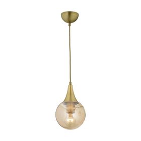 Apliqa Damla Gold Tekli Bal Camlı Eskitme Modern Sarkıt Avize