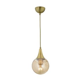 Apliqa Damla Gold Tekli Bal Camlı Eskitme Modern Sarkıt Avize