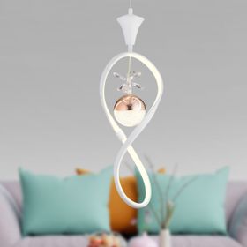Apliqa Elvan Tekli Beyaz Bakır 3 Renkli 30 Ledli Modern Oturma Odası Koridor Salon Led Avize