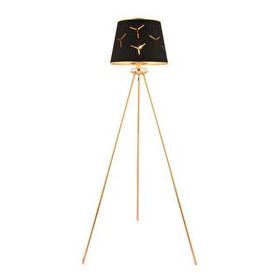 Apliqa Epona Siyah Desenli Şapkalı Gold Modern Dekoratif Salon Lambader