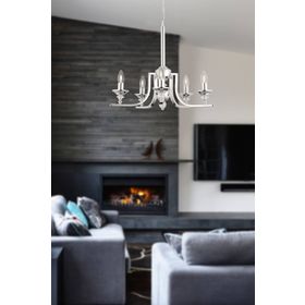Apliqa Erza 5 Li Krom Modern Salon Avize